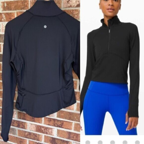 Lululemon   * Always Alert 1/2 Zip Black 8 - Picture 1 of 15